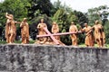 A view of the Way of the Cross in Lourdes Royalty Free Stock Photo