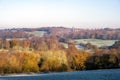 View of Wealden on a frosty morning, East Sussex England