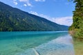 View of Weissensee lake in Carinthia or KÃÂ¤rnten in Austria Royalty Free Stock Photo