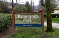 View of Welcome Sign at the entrance of Panorama Park Royalty Free Stock Photo