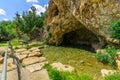 Well of Harod and the Gideon Cave Royalty Free Stock Photo