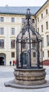View of the well on the Second Courtyard in Prague Castle, Prague, Czech Republic