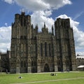 View of Wells Cathedral is in Wells, Somerset, England Royalty Free Stock Photo