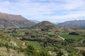 View from Arrow Junction lookout point, New Zealand Crown Range Road Royalty Free Stock Photo