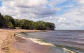 The sand beach in the nature reserve West Kotlin near Kronstadt, St. Petersburg