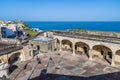 A view west over the courtyard of the Castle of San Cristobal, San Juan, Puerto Rico