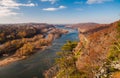 View west up the Potomac River from Maryland Heights, across the