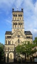 View of the western facade of the Basilica of St. Quirinus in Neuss, Germany