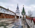 view of the western tower and the bell tower of the Izmailovsky Kremlin