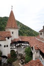 View on the western tower and into the courtyard of Bran Castle