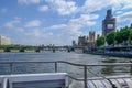 View of Westminster from a river clipper on the Thames