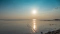 View wetlands before sunset