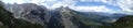 View at Wetterstein mountain range with Zugspitze