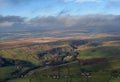 View of Wharfedale from Simon`s Seat on Barden Fell Royalty Free Stock Photo