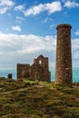 View of Wheal Coates, Chapel Porth Mine, St. Agnes, Cornwall Royalty Free Stock Photo