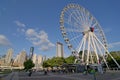 View of the Wheel of Brisbane and city skyline