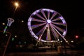 View wheel in Leeds at night. Royalty Free Stock Photo