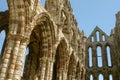 View of Whitby Abbey ruins showing stonework