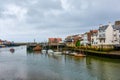 Whitby harbor in Great Britain