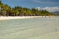 View of White Beach. Boracay Island. Malay. Aklan. Western Visayas. Philippines Royalty Free Stock Photo