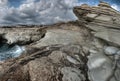 A view of white cliffs near limasol Royalty Free Stock Photo