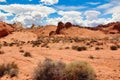 View of White Domes and Petrified Dunes, Valley of Fire State Park in Nevada. Royalty Free Stock Photo