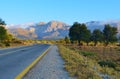 View of the White Mountains in Omalos in Crete, Greece