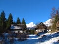 View of the white peak of mountain Triglav Royalty Free Stock Photo