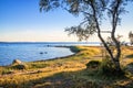 View of the White Sea on the Solovetsky Islands, the Cape of Labyrinths