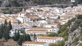 View of the white town of Grazalema (Cadiz, Andalusia, Spain