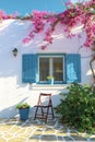 A view of whitewashed house on the island of Antiparos, Greece