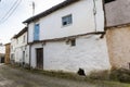 View of a View of a whitewashed old house, peculiar building example of the typical and traditional architecture of the town of