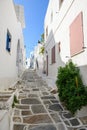 Typical Greek architecture in Lefkes village on Paros Island, Cyclades, Greece Royalty Free Stock Photo