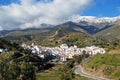 White town in Spring, Sedella, Spain. Royalty Free Stock Photo