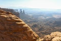 View on wide landscape from Mesa arch, Canyonlands Royalty Free Stock Photo