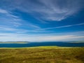 View from Wideford Hill, Mainland, Orkney, Scotland towards the northern islands of the archipelago