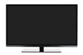 View of widescreen internet tv monitor isolated on white background