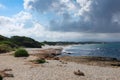 Maria Pia beach in Alghero (Sardinia, Italy) on a sunny summer morning Royalty Free Stock Photo