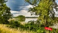 View on wild Vistula riverside in Kepa near Warsaw in Poland.