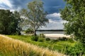 View on wild Vistula riverside in Kepa near Warsaw in Poland.