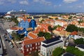 View of Willemstad, Curacao with cruise ship