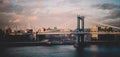 View of Williamsburg Bridge in New York City Royalty Free Stock Photo