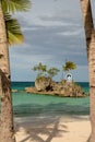 View of Willy Rock at morning. White beach. Boracay Island. Western Visayas. Philippines Royalty Free Stock Photo