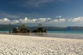 View of Willy Rock. White beach, station one. Boracay Island. Aklan. Western Visayas. Philippines Royalty Free Stock Photo