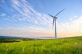 Windmill farm for electricity production Royalty Free Stock Photo