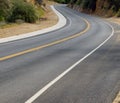 View of winding Mulholland highway in Southern California. Royalty Free Stock Photo