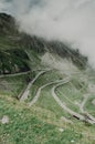 View of the Transfagarash highway. Royalty Free Stock Photo