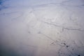 view from the window of the aircraft to Siberia in Russia Royalty Free Stock Photo