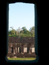 View from a window at Angkor Wat, Cambodia Royalty Free Stock Photo