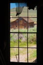 View through window in Bodie State Historic Park